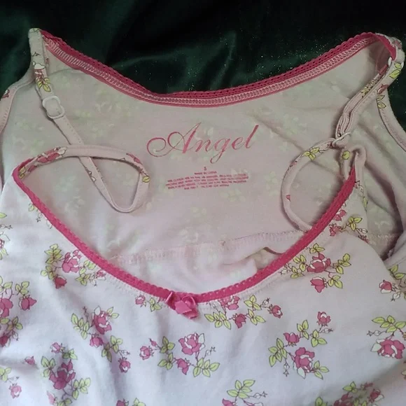 VICTORIA'S SECRET ANGEL SLEEP TOP S PINK FLORAL - Picture 5 of 5